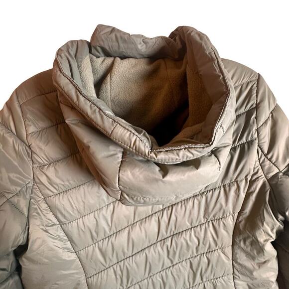 Spyder Boundless Hooded Full Zip Puffer Parka Jacket Youth XL Womens XS Olive - Picture 8 of 16